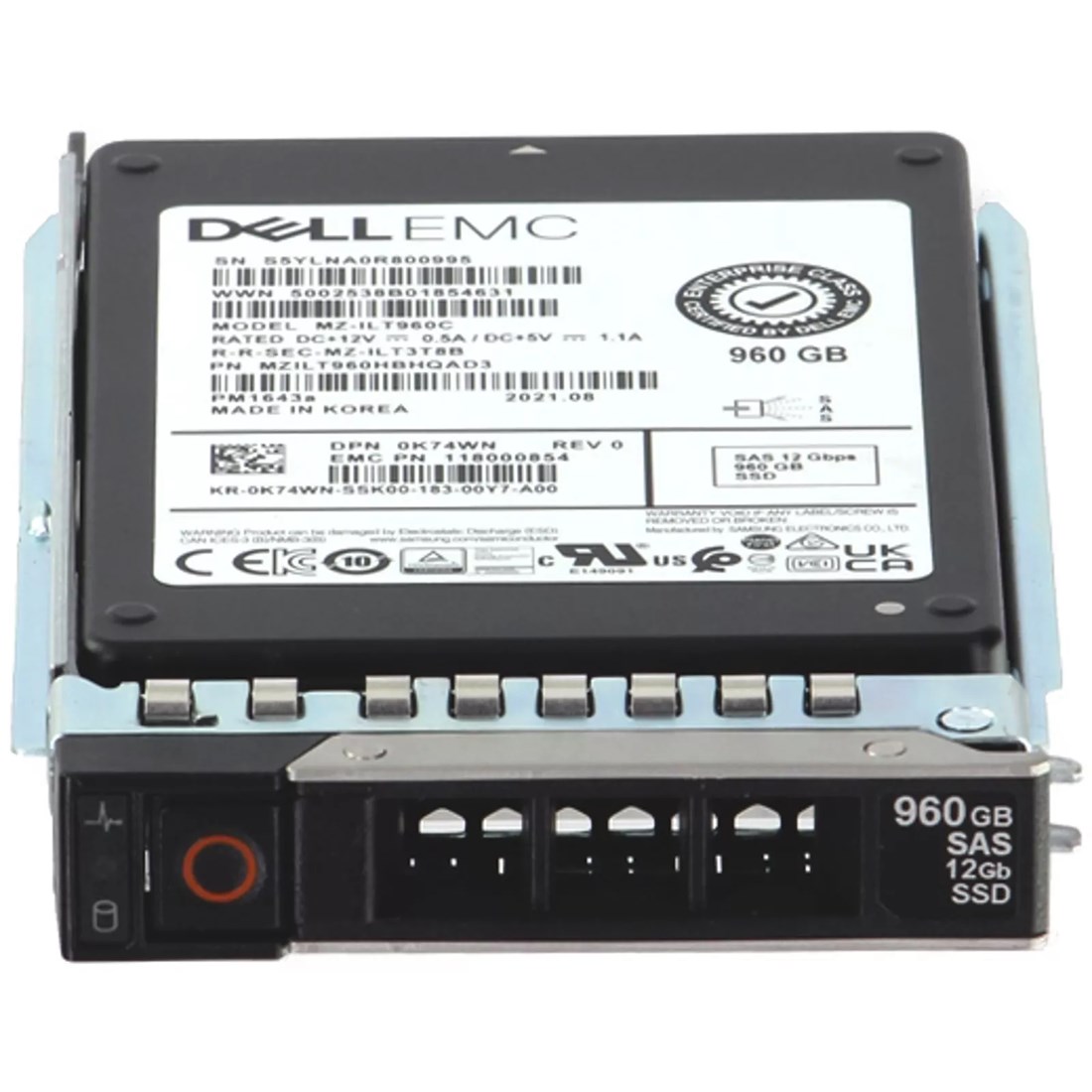 Dell K Wn Gb Sas Gbps Read Intensive Dwpd In Hot Plug Ssd