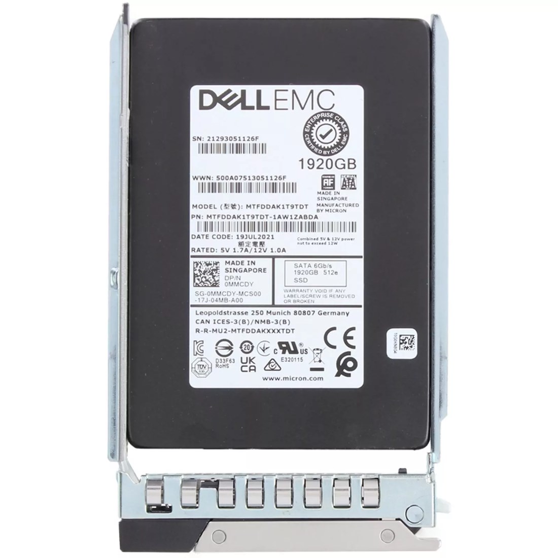 Dell Mmcdy Tb Sata Gbps Mixed Use Dwpd Inch Hot Plug Ssd