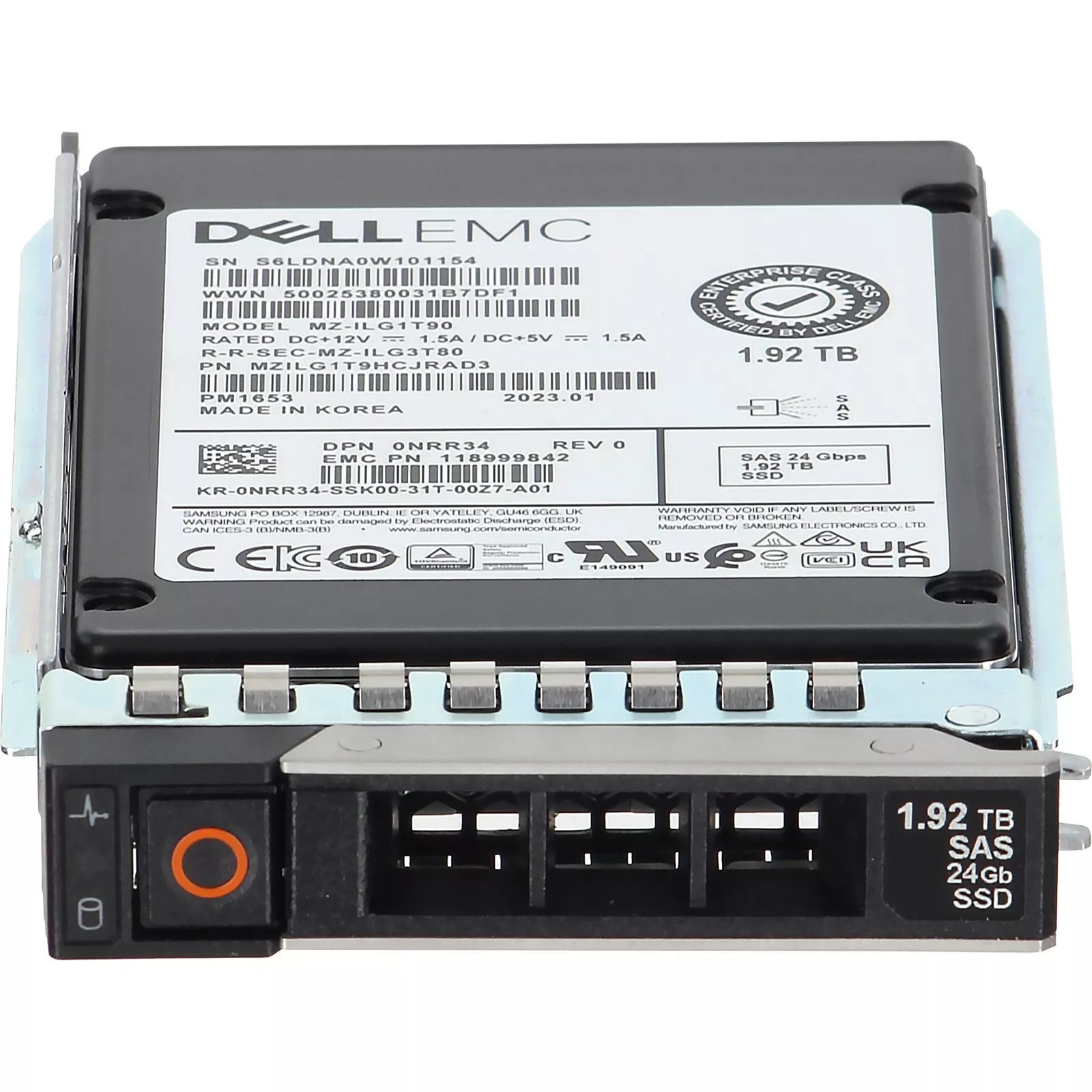 Dell Nrr Tb Sas Gbps Ise Read Intensive Dwpd Inch Ssd