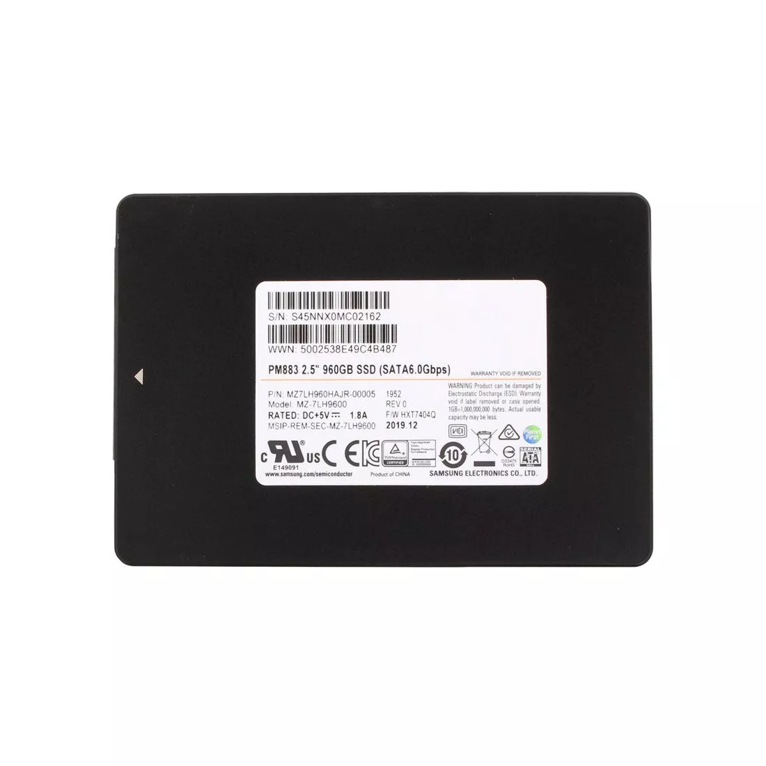 Samsung PM883 MZ7LH960HAJR SSD 960 GB SATA 6Gb/s Refurbished