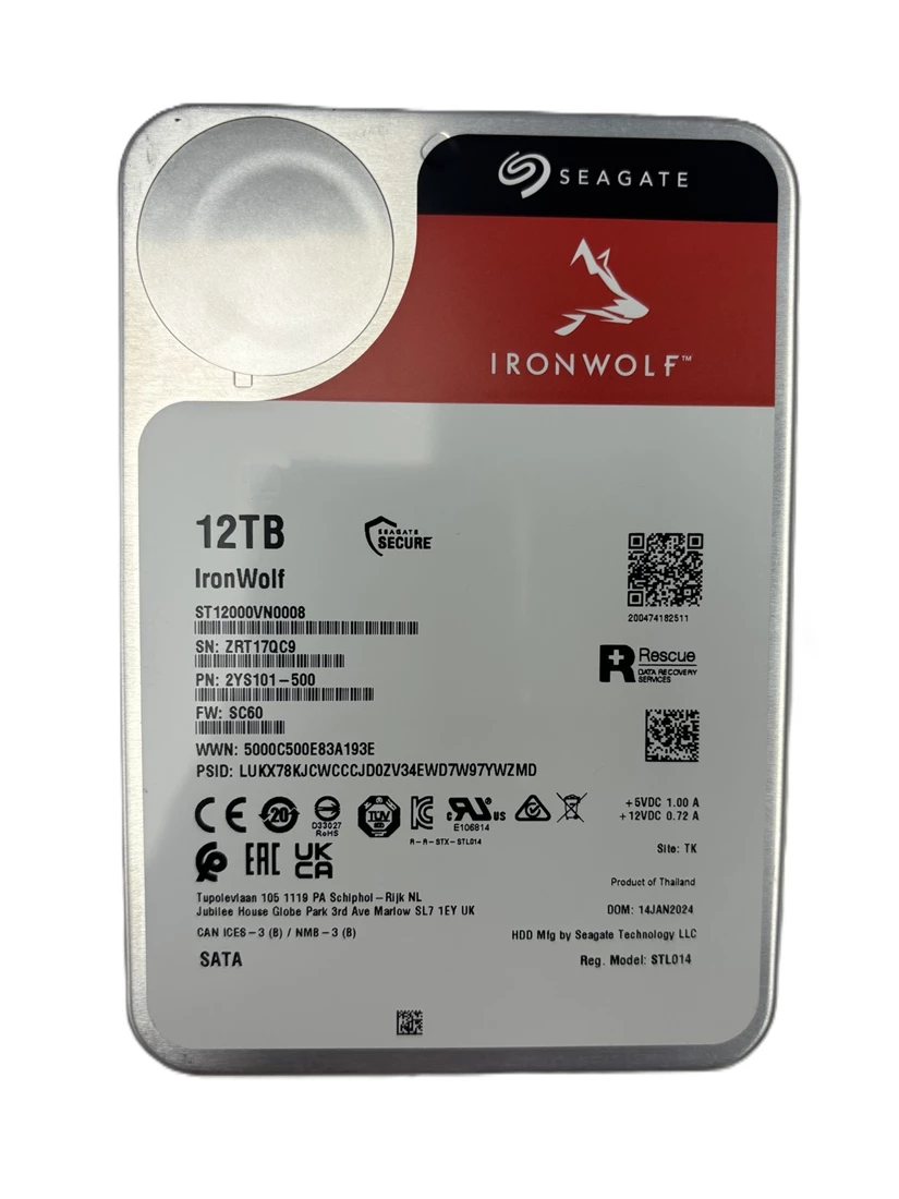 Seagate IronWolf ST12000VN0008 12TB 7.2K RPM SATA-6Gb/s 3.5inch HDD