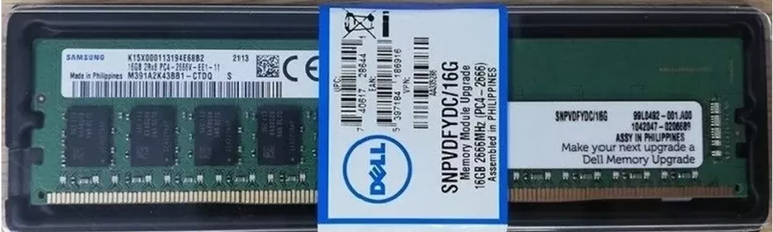 Dell SNPVDFYDC/16G 16GB PC4-21300 DDR4-2666MHz 2Rx8 ECC Brand New