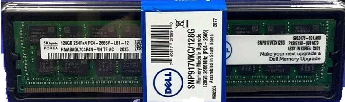 Dell 370-ADMX 128GB PC4-21300 DDR4-2666MHz 8Rx4 Memory Brand New