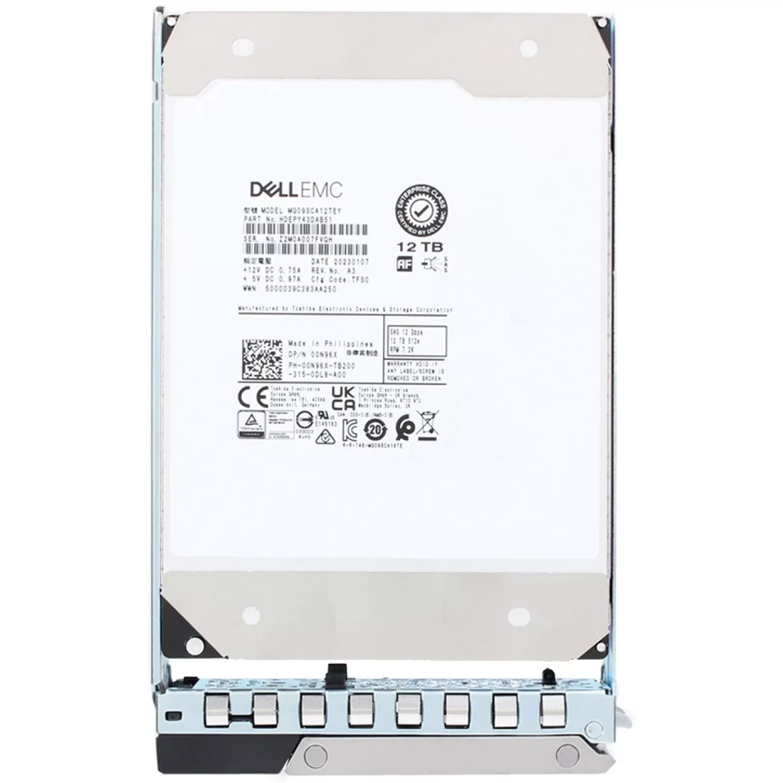 u003eDell 0N96X 12TB SAS-12Gbps 7.2K 512e 3.5inch Hot Plug Hard Drive with 14G  Kit