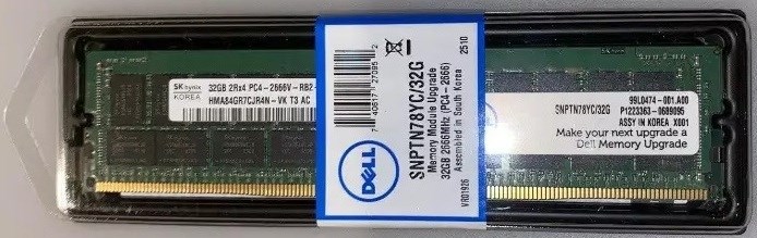 Dell 370-ADNE 32GB PC4-21300 DDR4-2666MHz 2Rx4 ECC New