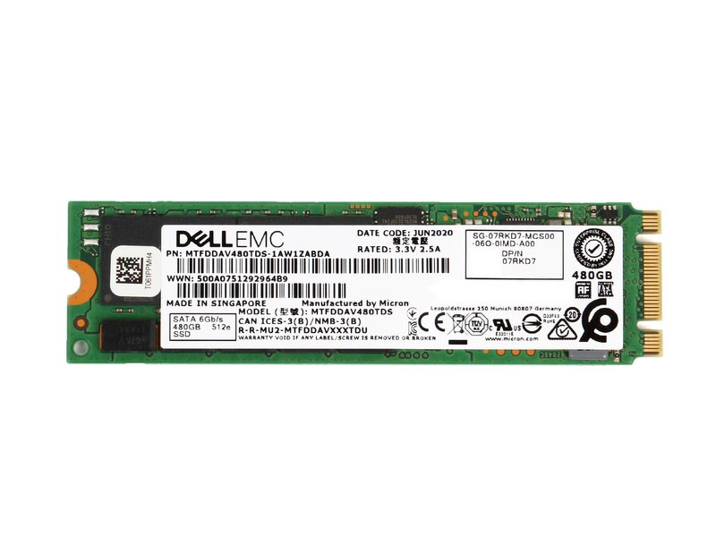 Dell 7RKD7 480GB SSD M.2 6Gb/s for BOSS Controller -