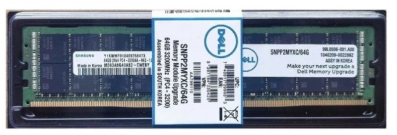 Dell 3370-AFVZ 64GB PC4-25600 DDR4-3200MHz 2Rx4 ECC Memory New