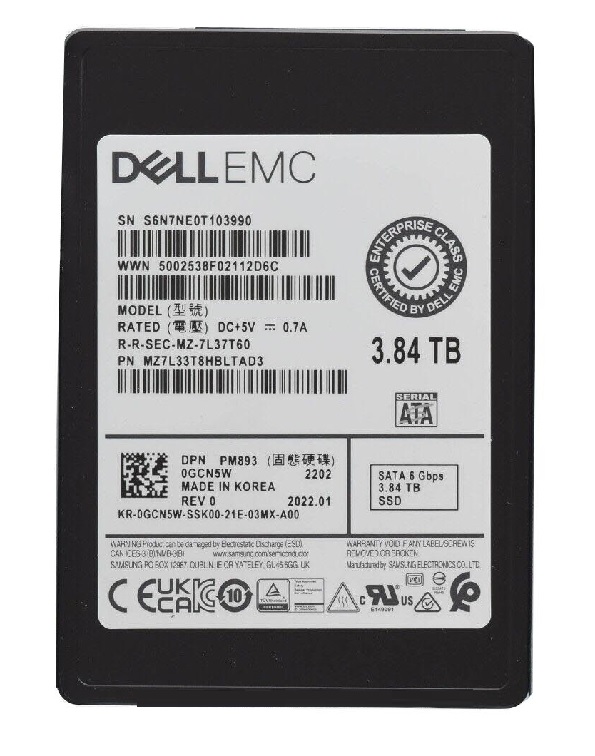 Samsung PM893 MZ7L33T8HBLTAD3 - SSD - 3.84 TB - SATA 6Gb/s - DELL