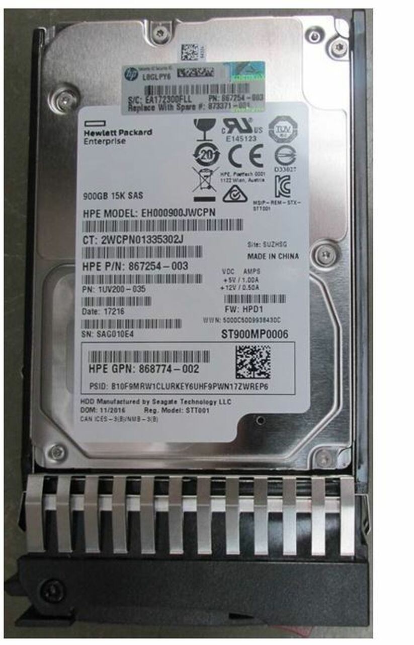 HPE 872846-B21 Enterprise - hard drive - 900 GB - SAS 12Gb/s New F/s